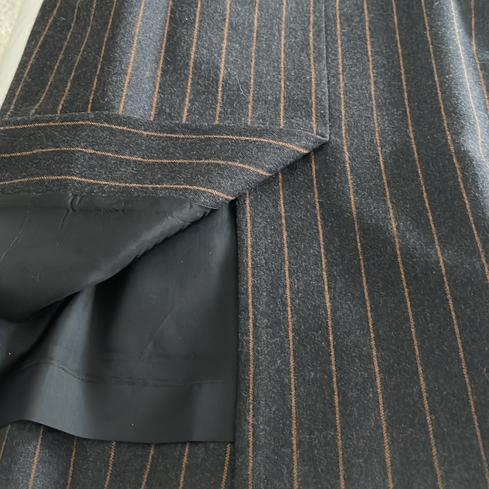 Vintage Givenchy Wool Pinstriped Skirt wool Size  10 Made in France - Picture 7 of 8